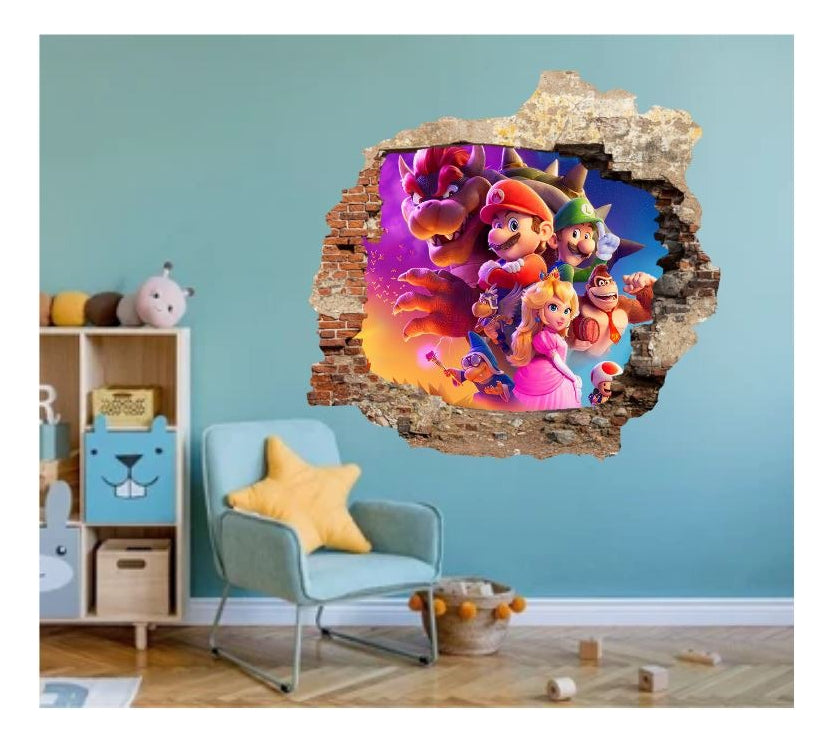 Vinilo Decorativo Super Mario La Pelicula 1.10m X .90m