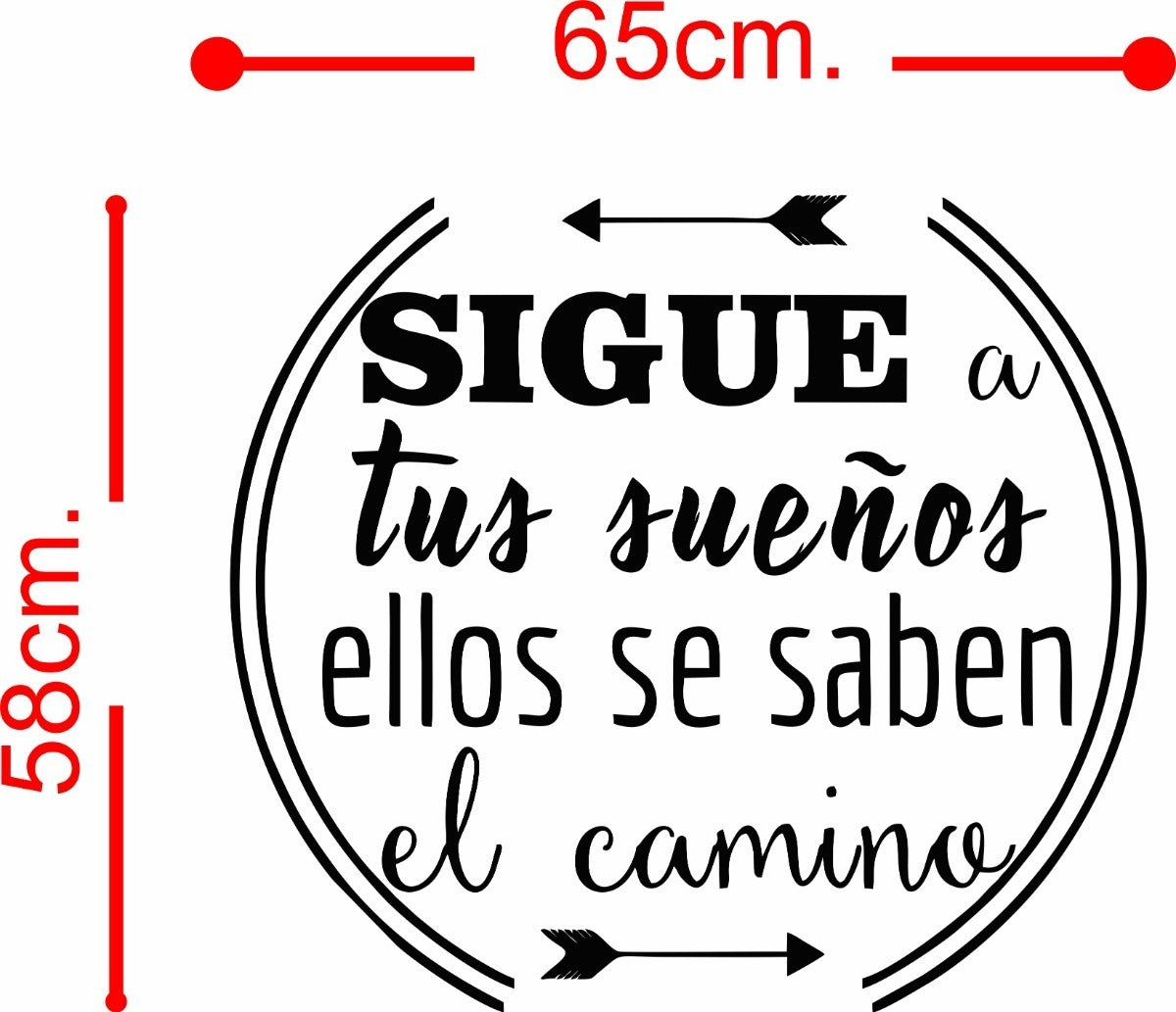 Vinil Decorativo Pared Sigue Tus Sueños