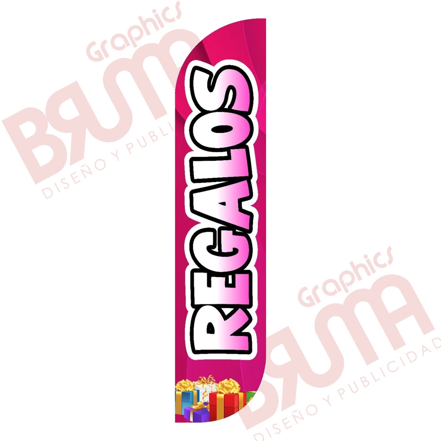 Bandera Publicitaria Regalos (solo Tela) 3.5m