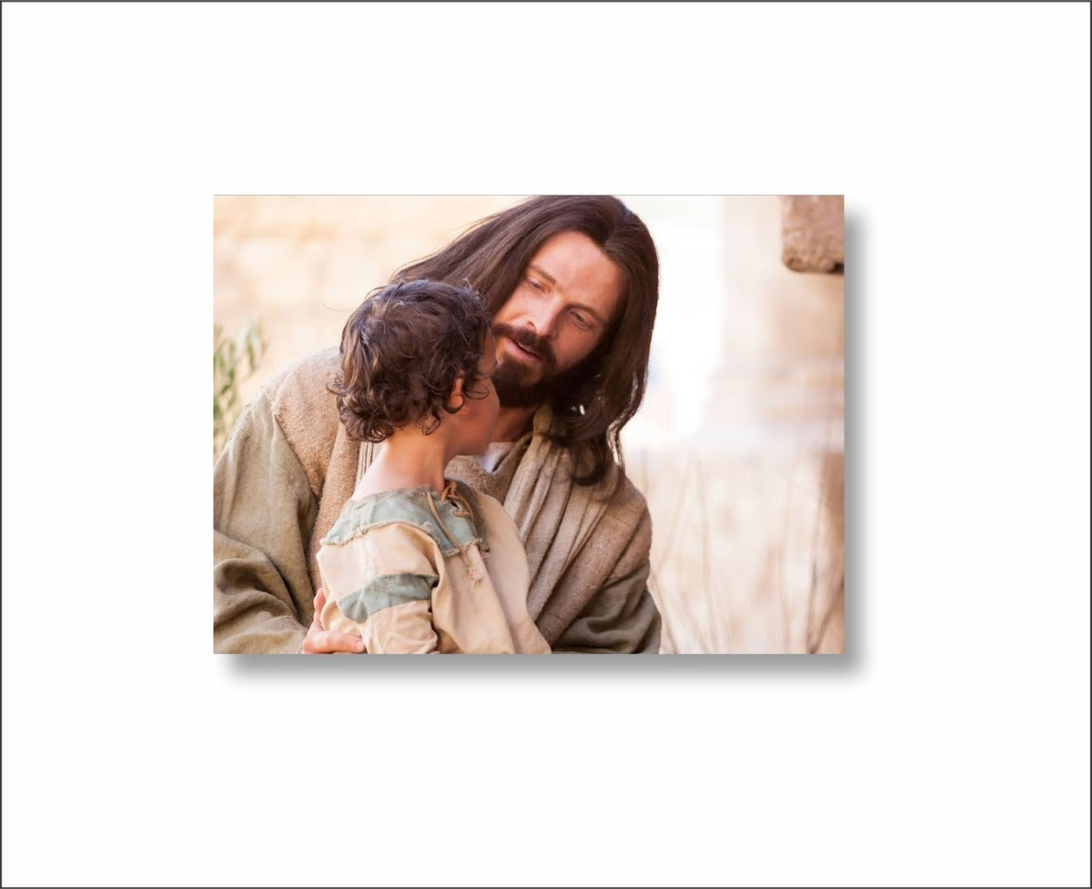 Cuadro Decorativo Canvas 55x40 Jesucristo Con Niño