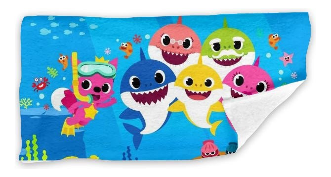 Toalla De Baño Premium Baby Shark 1.47x77cm Microfibra