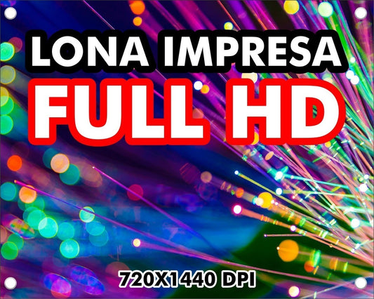 Lona Impresa Full Hd 720x1440 Reales 2.5x6  Sin Diseño