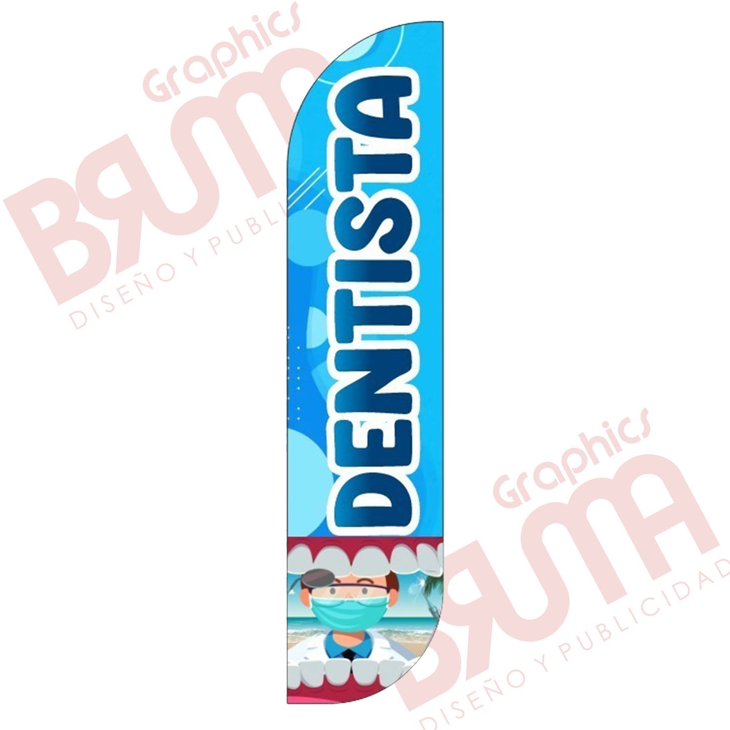 Bandera Publicitaria Dentista (solo Tela) 3.5m