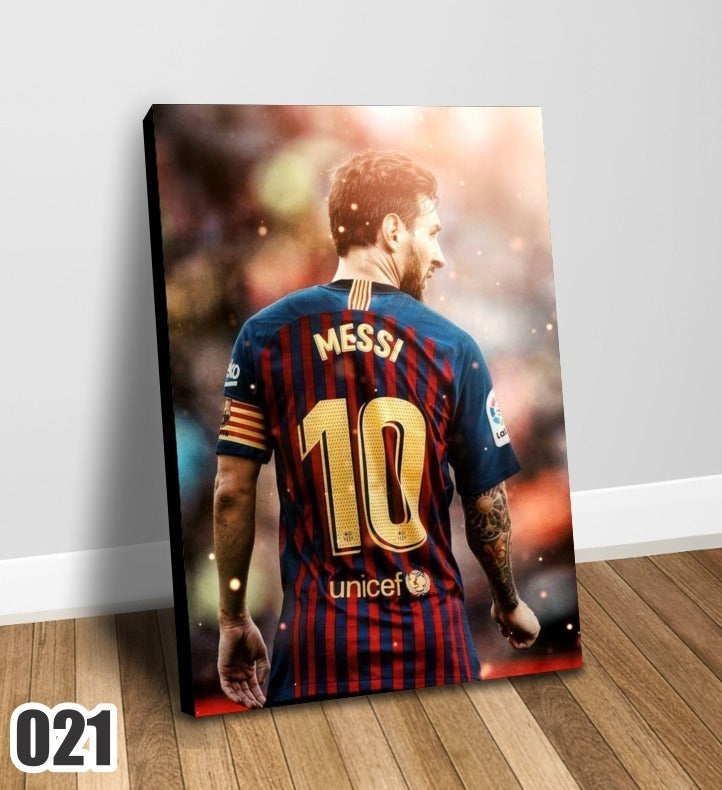 Cuadro Decorativo Impreso En Canvas Messi