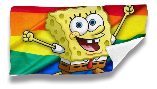 Toalla De Baño Premium Bob Esponja 1.47x77cm Microfibra