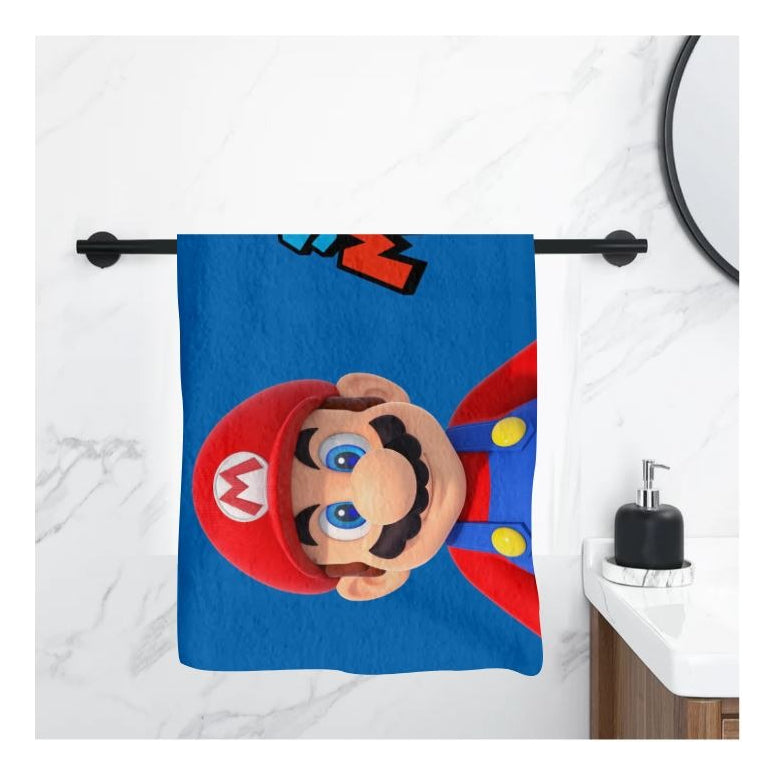 Toalla De Baño Premium Super Mario 1.47x77cm Microfibra