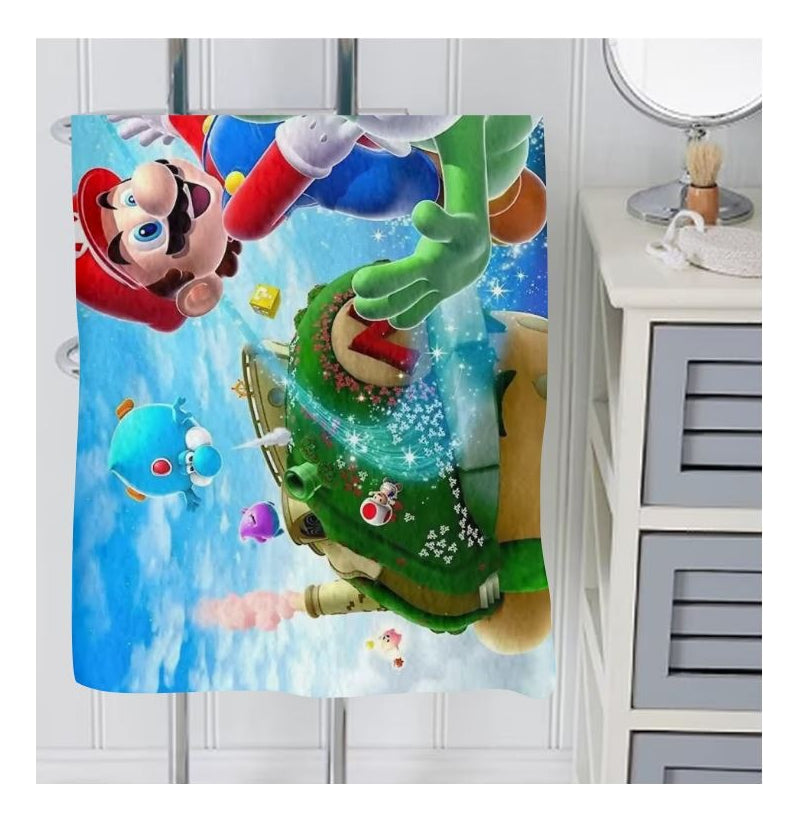Toalla De Baño Premium Super Mario 1.47x77cm Microfibra