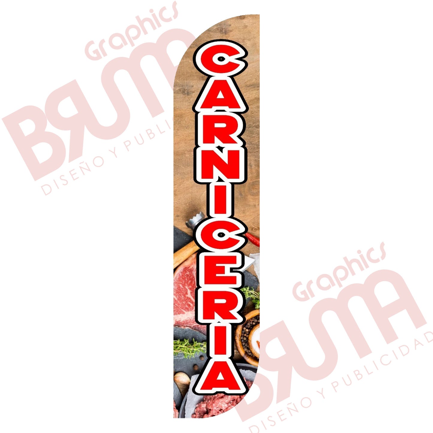 Bandera Publicitaria Carniceria (solo Tela) 3.5m