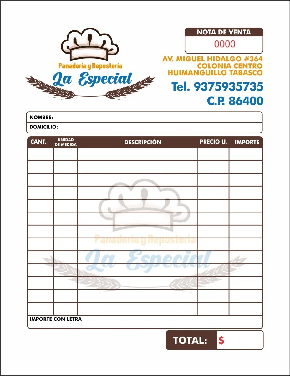 Notas De Remisión 1/2 Carta Original Y 2 Autocopiables