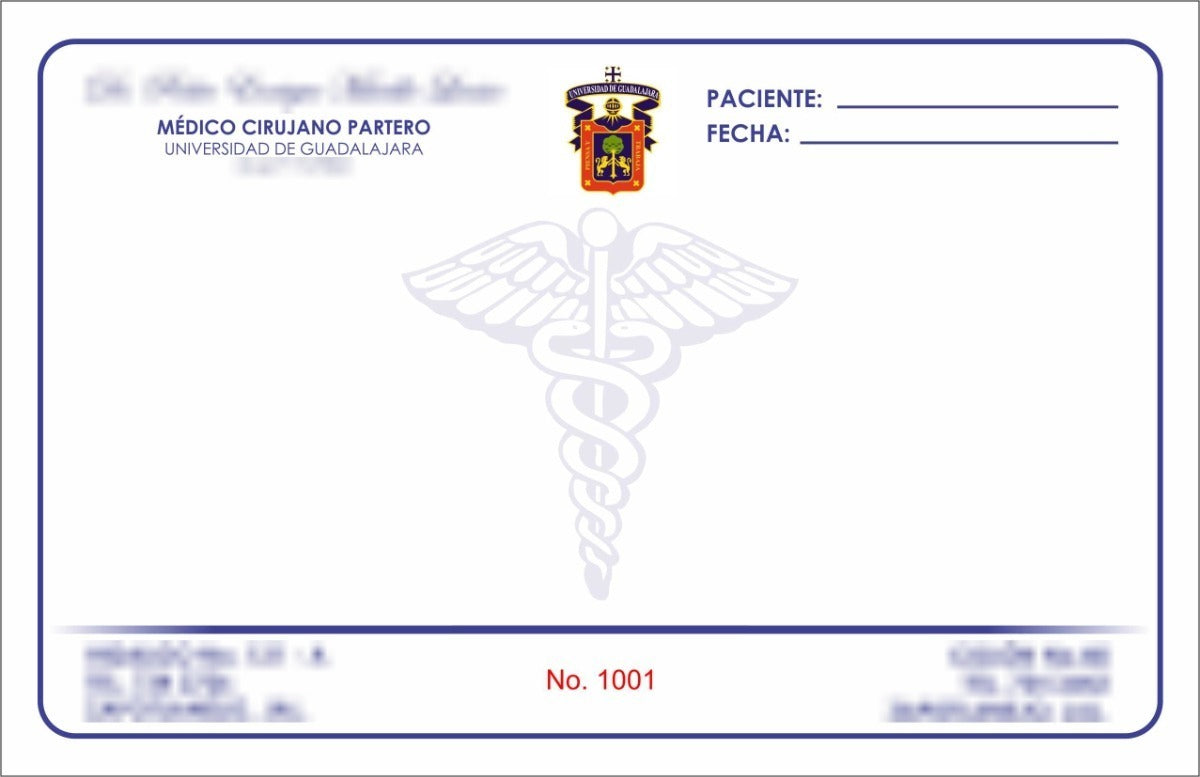 500 Recetas Médicas A Todo Color En Papel Bond De 75 Gr
