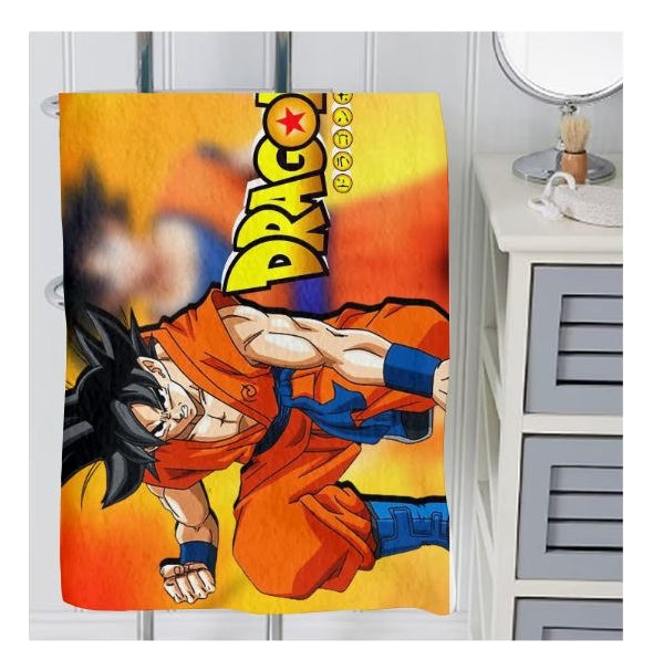 Toalla De Baño Premium Dragonball/goku 1.47x77cm Microfibra