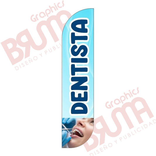 Bandera Publicitaria Dentista (solo Tela) 3.5m