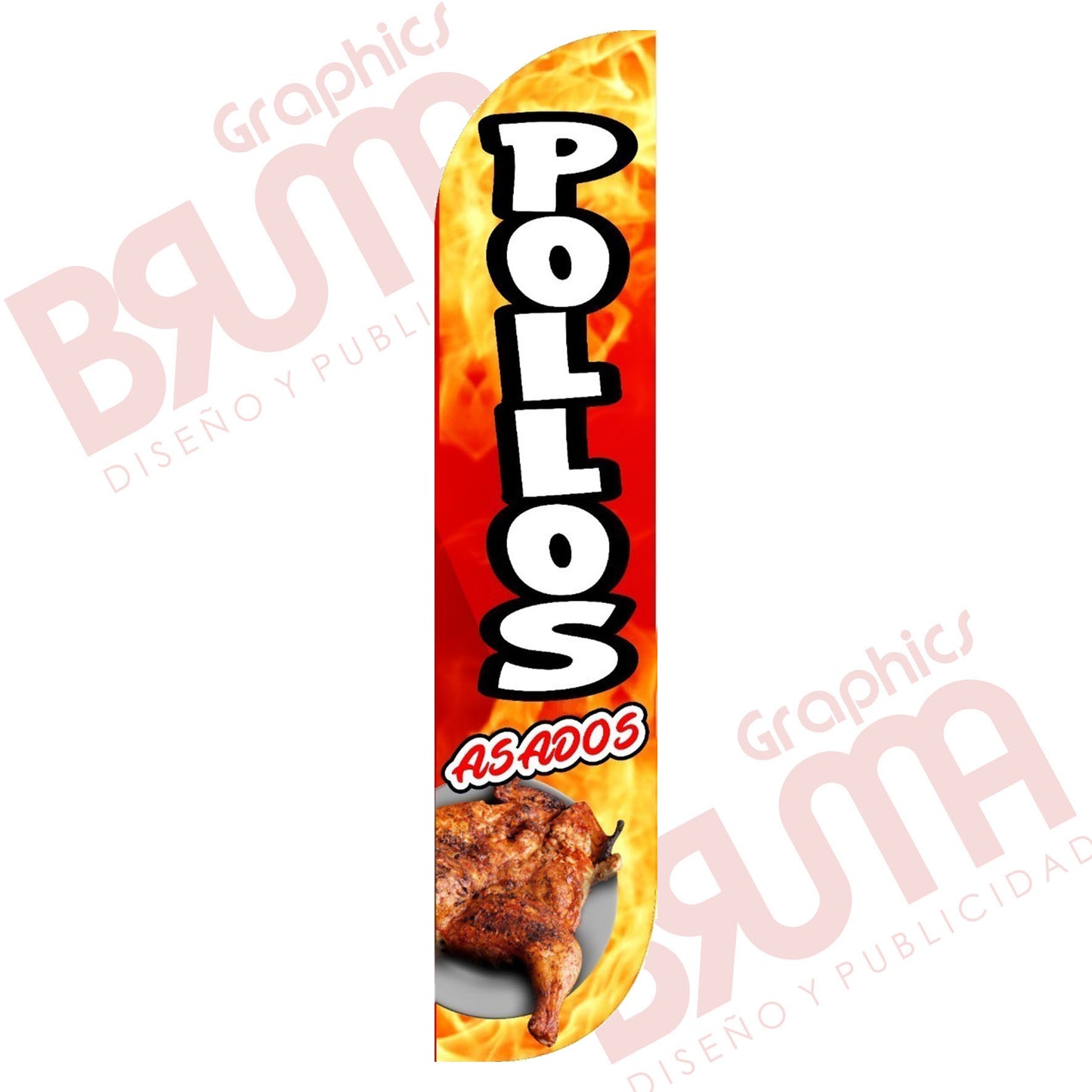 Bandera Publicitaria Para Negocio 3.5m (con Estructura)