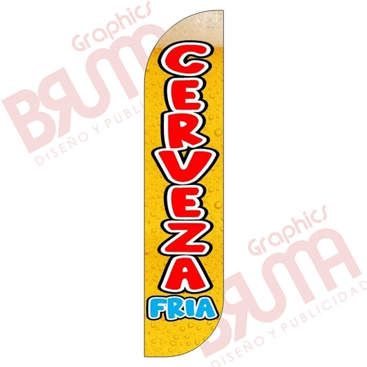 Bandera Publicitaria Cerveza (solo Tela) 3.5m