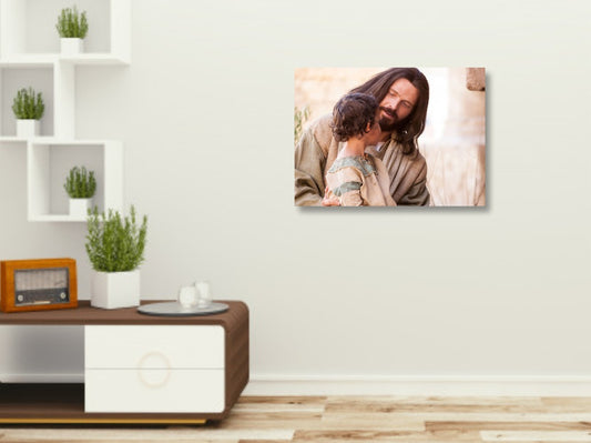 Cuadro Decorativo Canvas 55x40 Jesucristo Con Niño