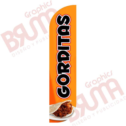 Bandera Publicitaria Gorditas (solo Tela) 3.5m