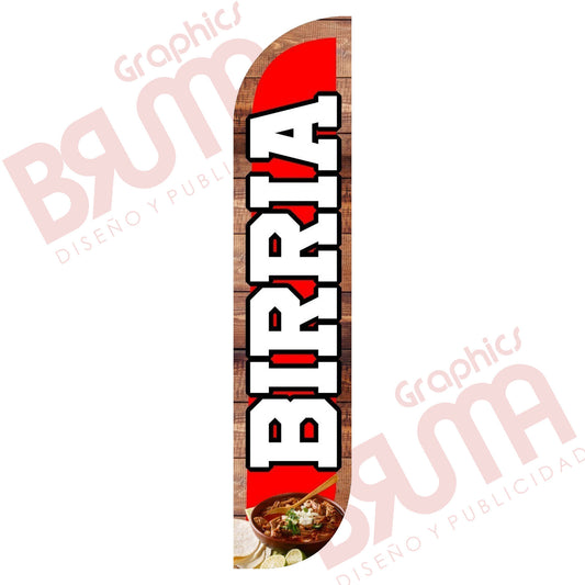 Bandera Publicitaria Birria (solo Tela) 3.5m