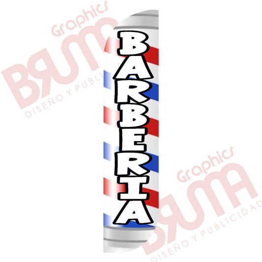 Bandera Publicitaria Barberia (solo Tela) 3.5m