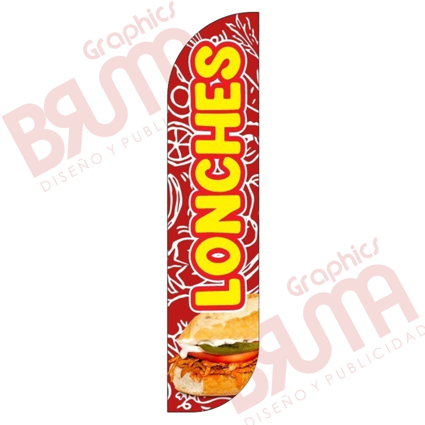 Bandera Publicitaria Lonches (solo Tela) 3.5m
