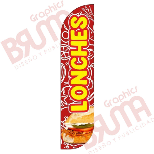 Bandera Publicitaria Lonches (solo Tela) 3.5m