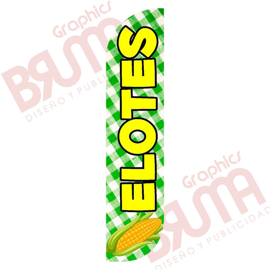Bandera Publicitaria Elotes (solo Tela) 3.5m