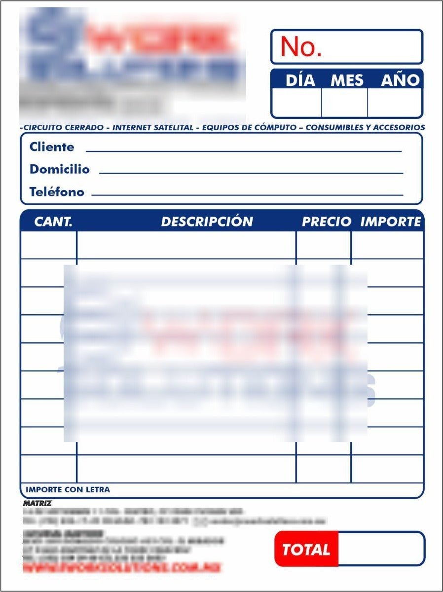 2,000 Notas De Remisión 1/4 Sólo Original