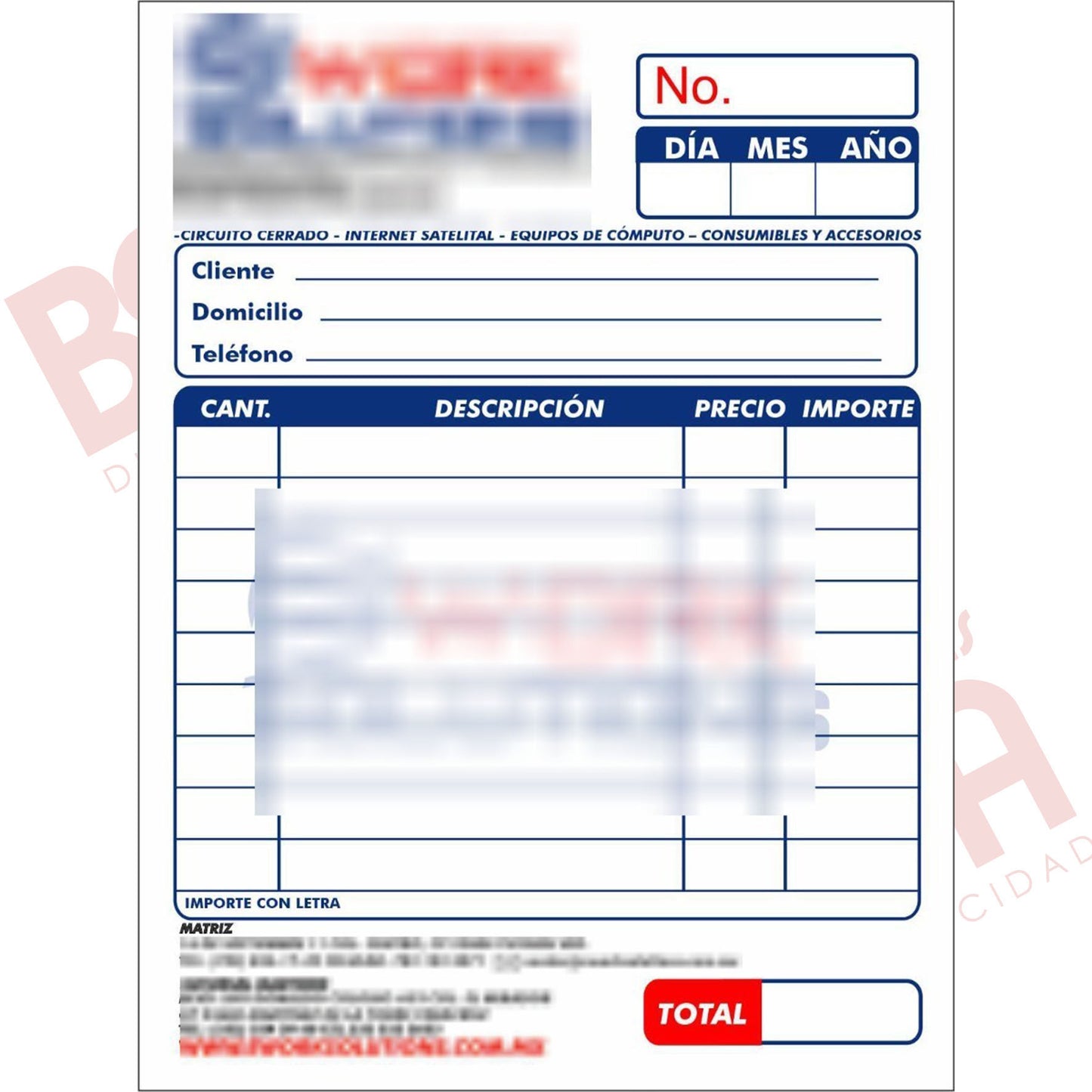 1000 Notas De Remisión 1/4 Con 1 Autocopiable