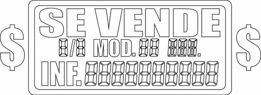 Calcomania Vini, Calca, Sticker Se Vende Para Venta De Auto