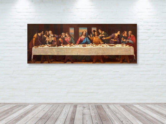 Ultima Cena Cuadro Decorativo Canvas 100x35
