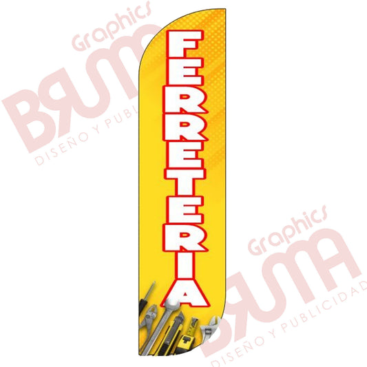 Bandera Publicitaria Ferreteria (solo Tela) 3.5m