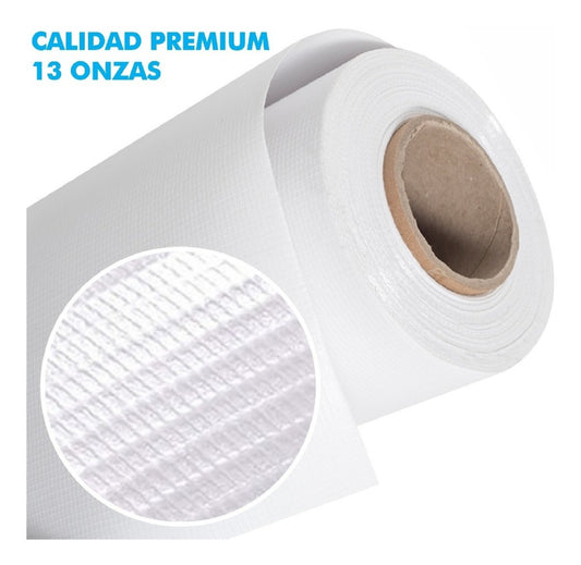 Lona 13oz Para Impresión Front Blanca 1.60x50m Rollo