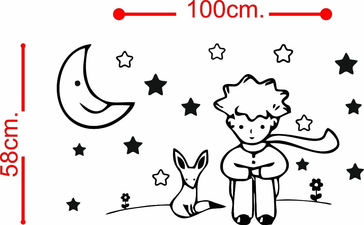 Vinil Decorativo Pared El Principito 100x58cm