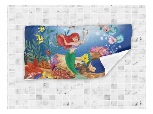 Toalla De Baño Premium Sirenita 1.47x77cm Microfibra