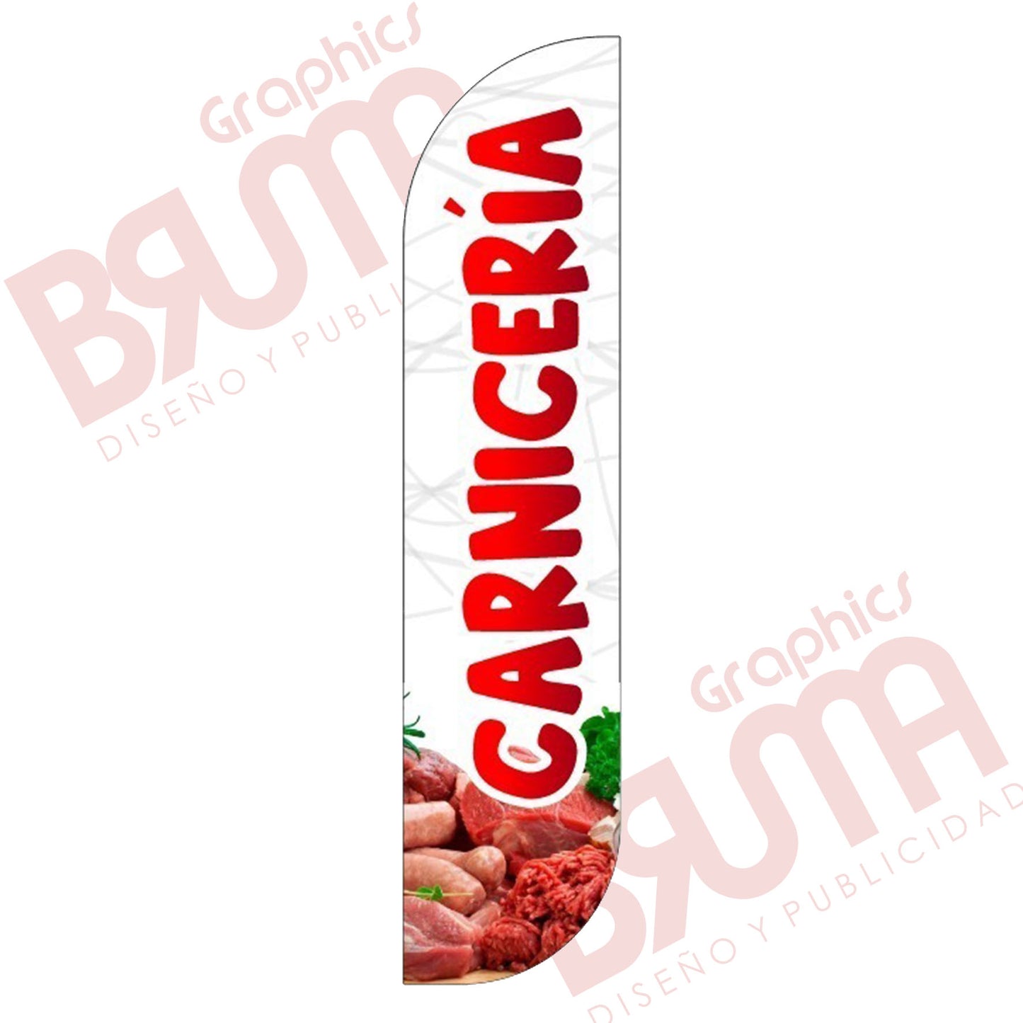 Bandera Publicitaria Carniceria (solo Tela) 3.5m
