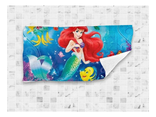 Toalla De Baño Premium Sirenita 1.47x77cm Microfibra