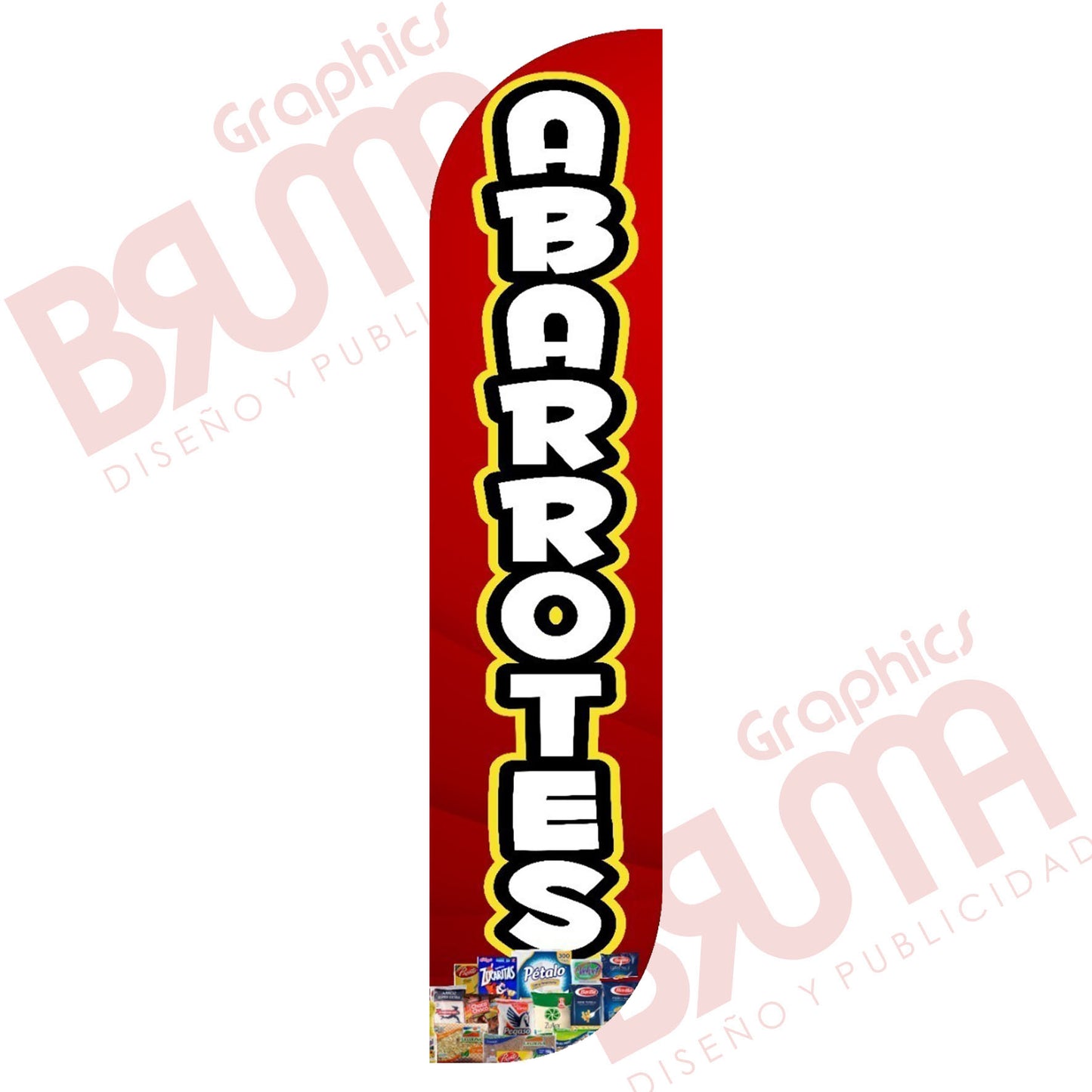 Bandera Publicitaria Abarrotes (solo Tela) 3.5m