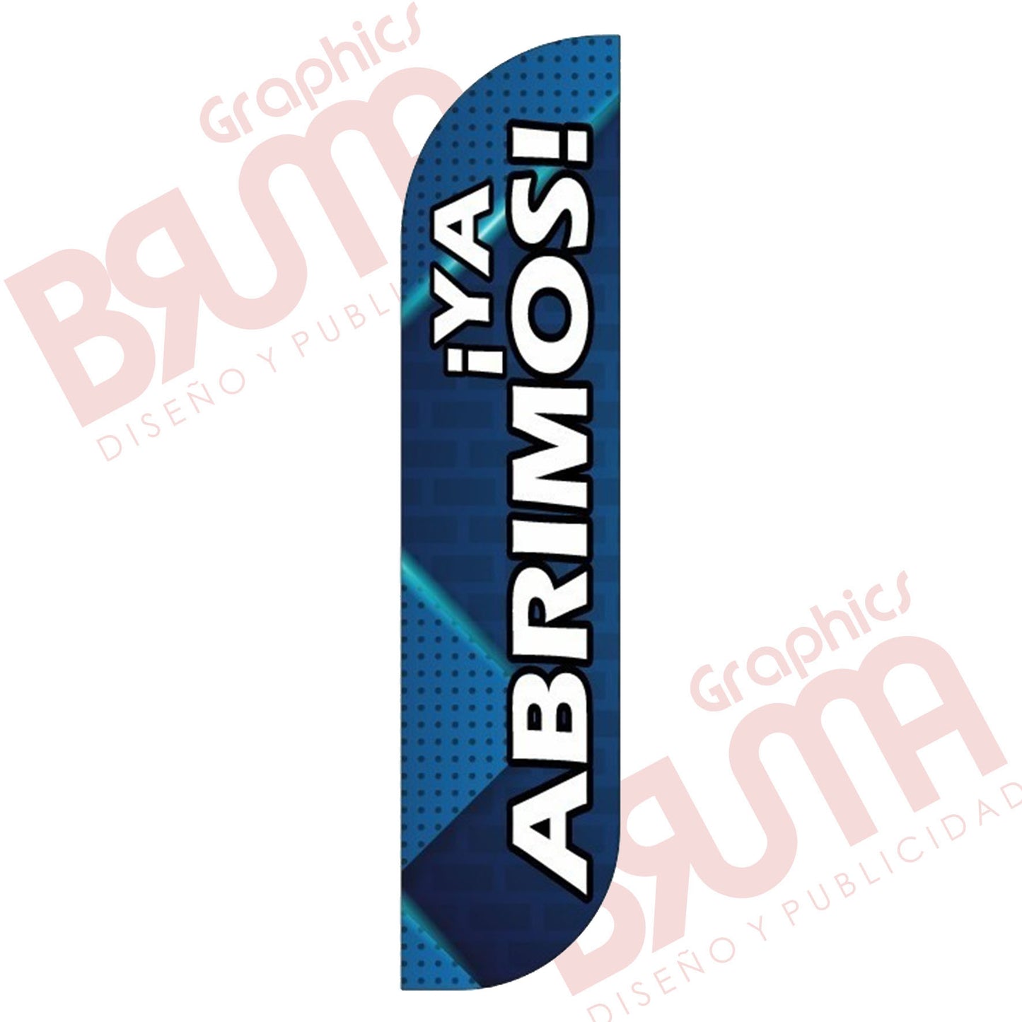 Bandera Publicitaria Ya Abrimos (solo Tela) 3.5m