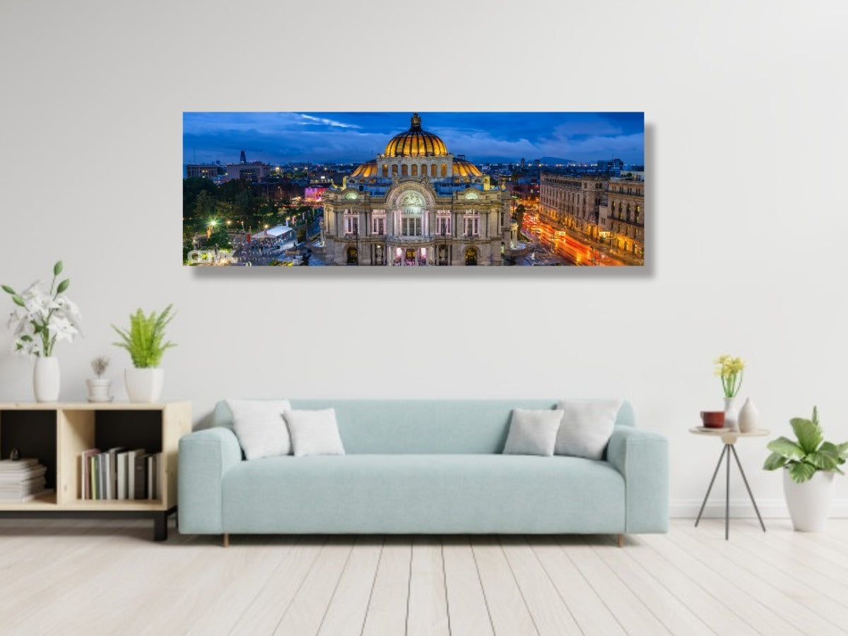Cuadro Decorativo Canvas Cdmx Bellas Arte Panorámico Full Hd