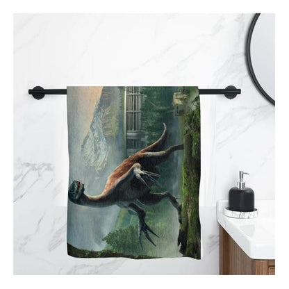 Toalla De Baño Premium Jurassic Park 1.47x77cm Microfibra