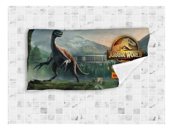 Toalla De Baño Premium Jurassic Park 1.47x77cm Microfibra