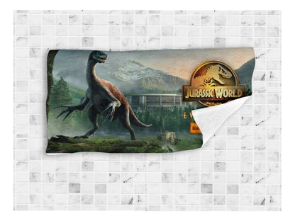 Toalla De Baño Premium Jurassic Park 1.47x77cm Microfibra