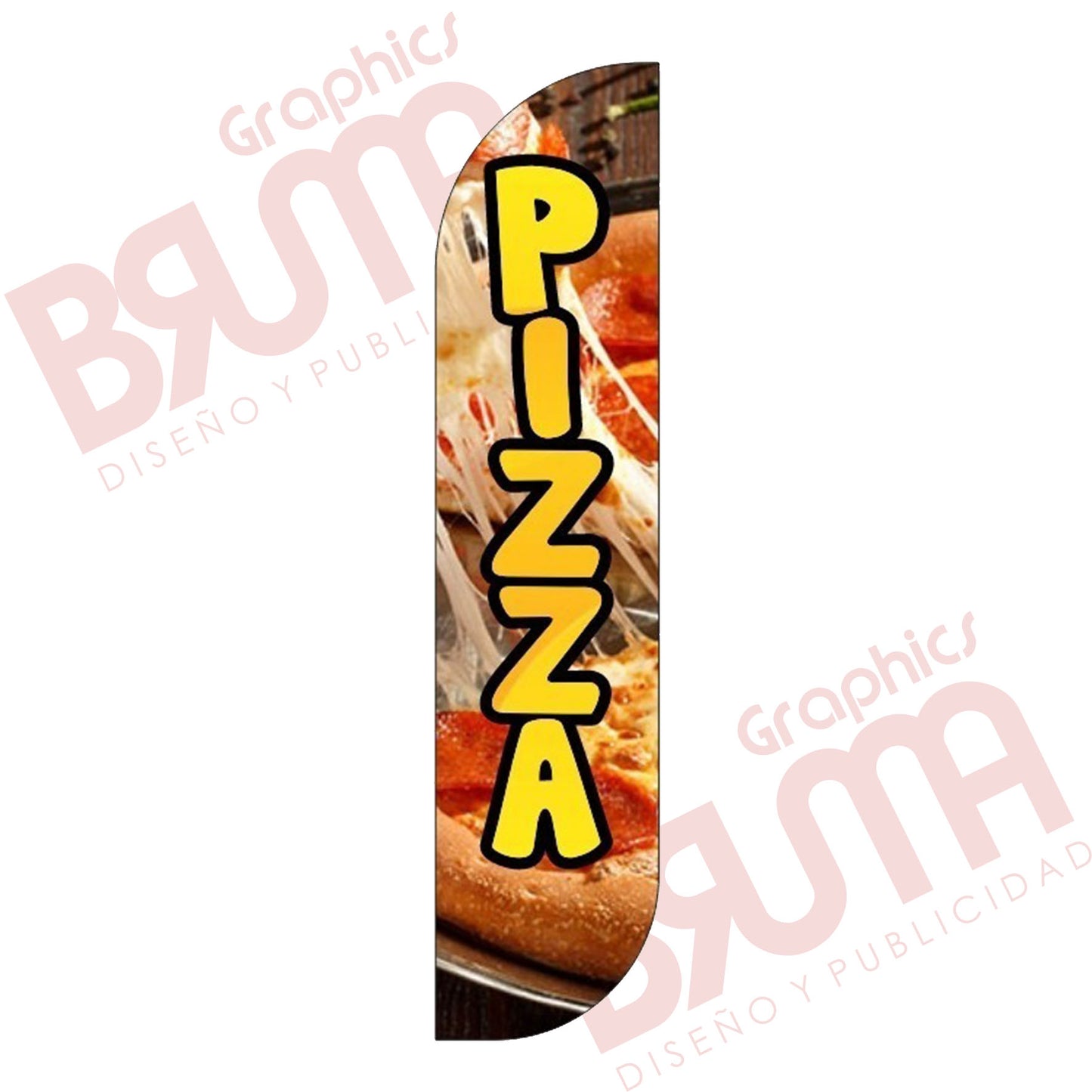 Bandera Publicitaria Pizza (solo Tela) 3.5m