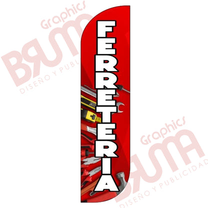 Bandera Publicitaria Ferreteria (solo Tela) 3.5m