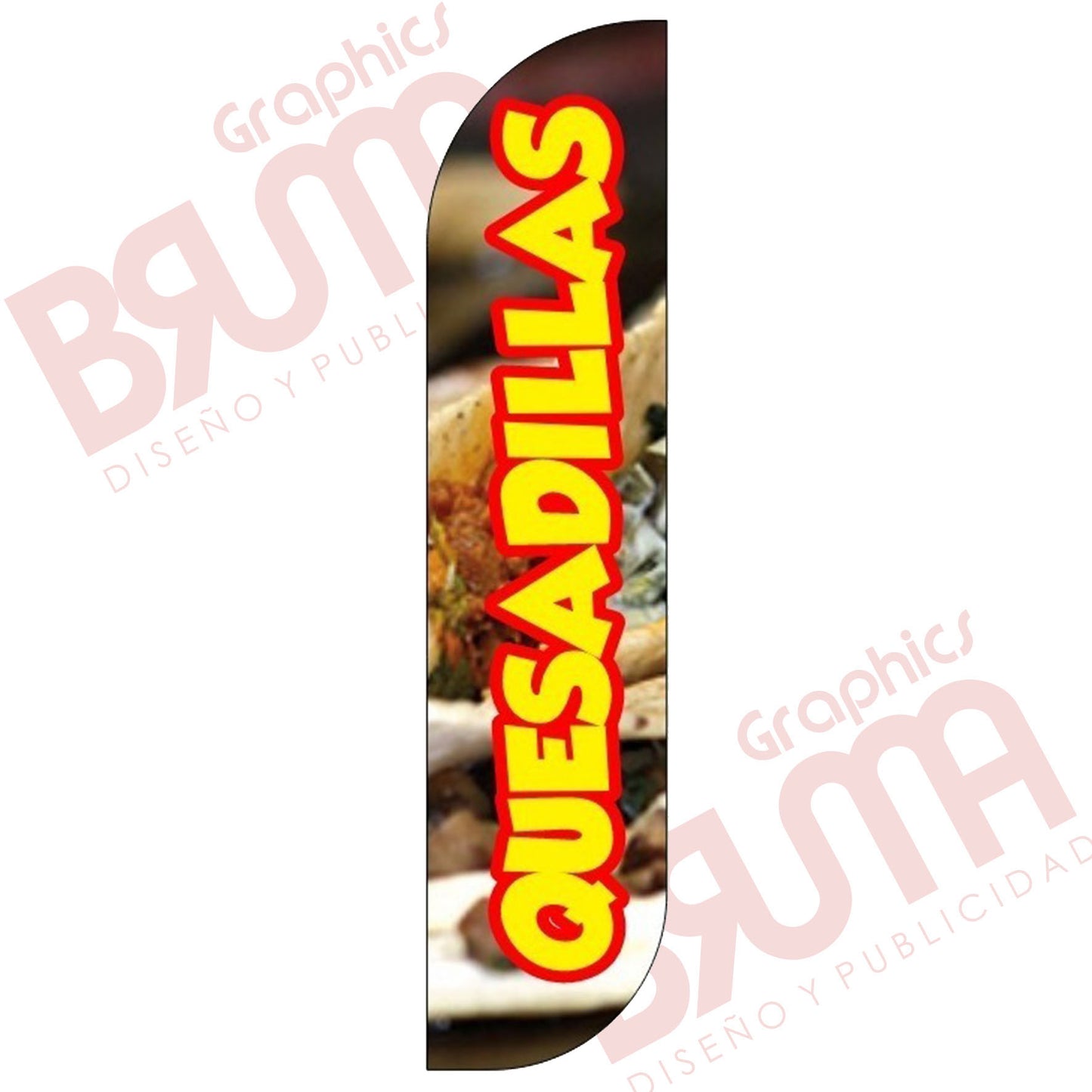 Bandera Publicitaria Quesadillas (solo Tela) 3.5m