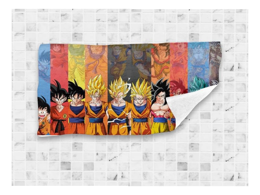Toalla De Baño Premium Dragonball/goku 1.47x77cm Microfibra