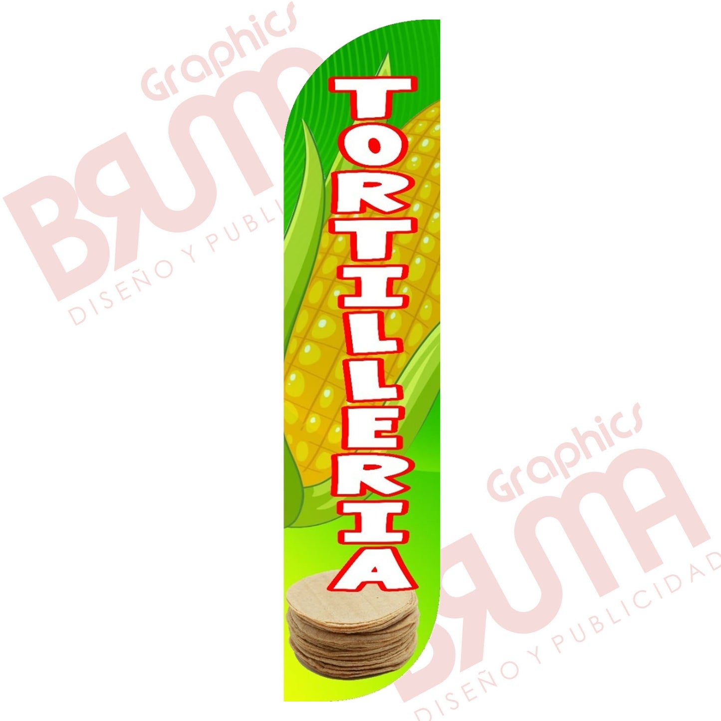 Bandera Publicitaria Tortilleria (solo Tela) 3.5m
