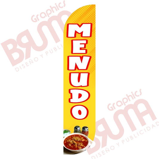 Bandera Publicitaria Menudo (solo Tela) 3.5m