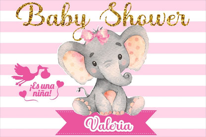 Lona Baby Shower Niña/niño 1.50m X 1m (diseño Grátis)