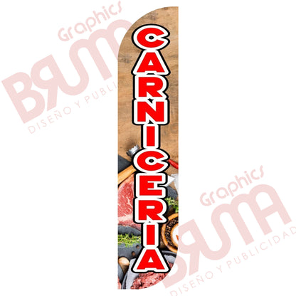 Bandera Publicitaria Para Negocio 3.5m (con Estructura)