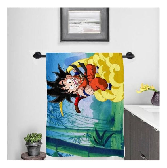 Toalla De Baño Premium Dragonball/goku 1.47x77cm Microfibra